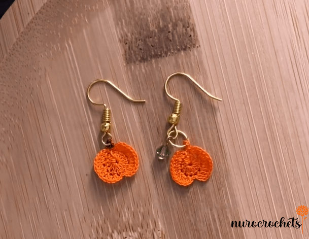 Crochet Pumpkin Earrings